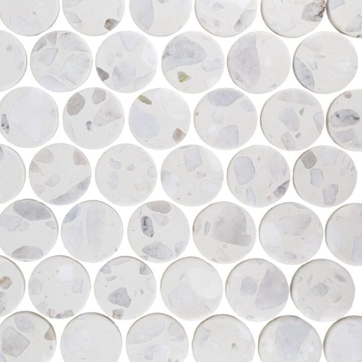 Terrazzo Living | 2" Penny Terrazzo Mosaic Floor & Wall Tile
