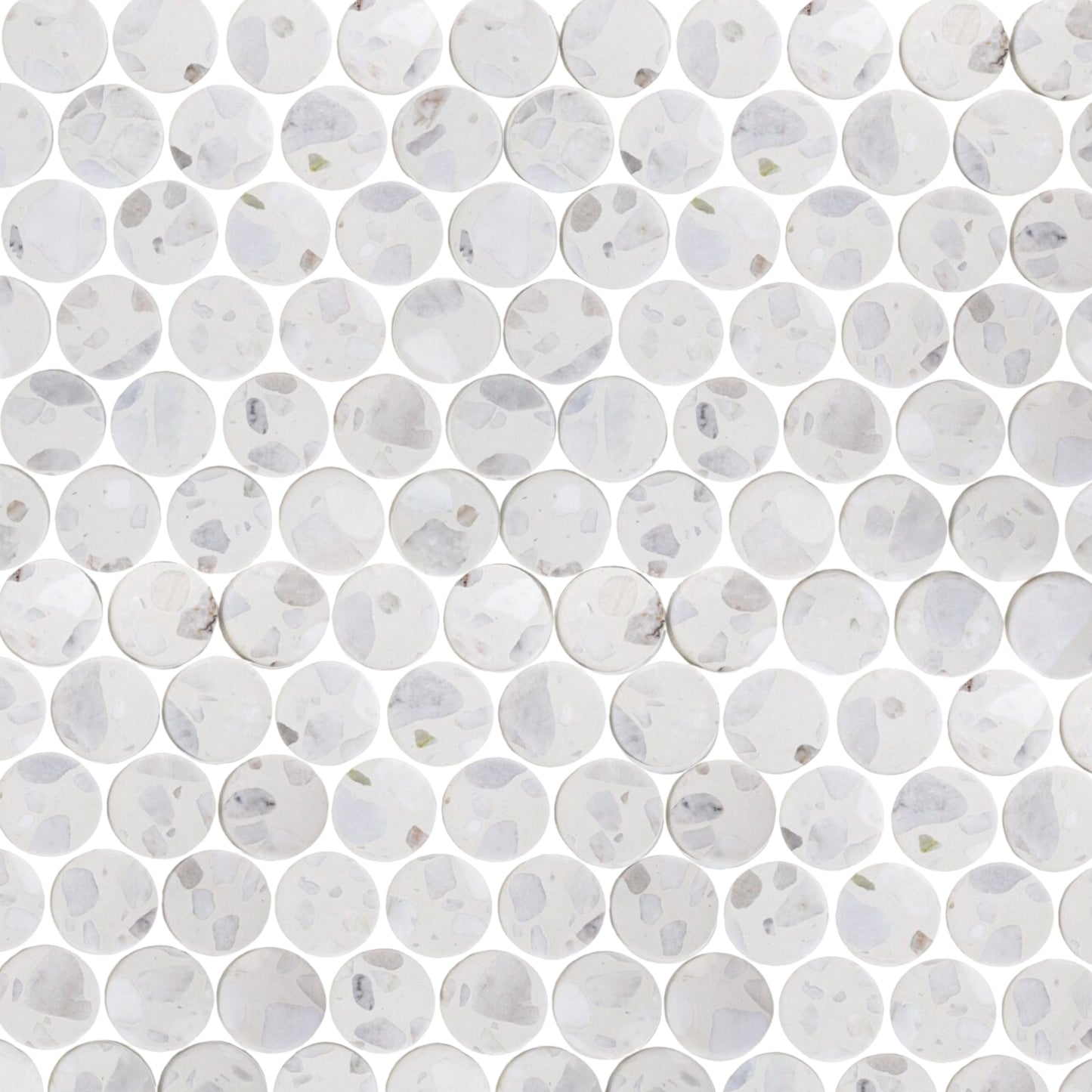 Terrazzo Living | 2" Penny Terrazzo Mosaic Floor & Wall Tile