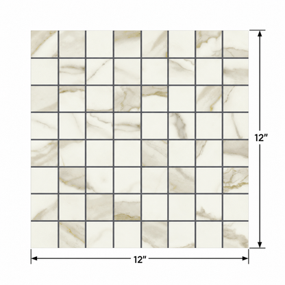 Nature | 1.4"x1.4" Porcelain Stone Look Mosaic Tile