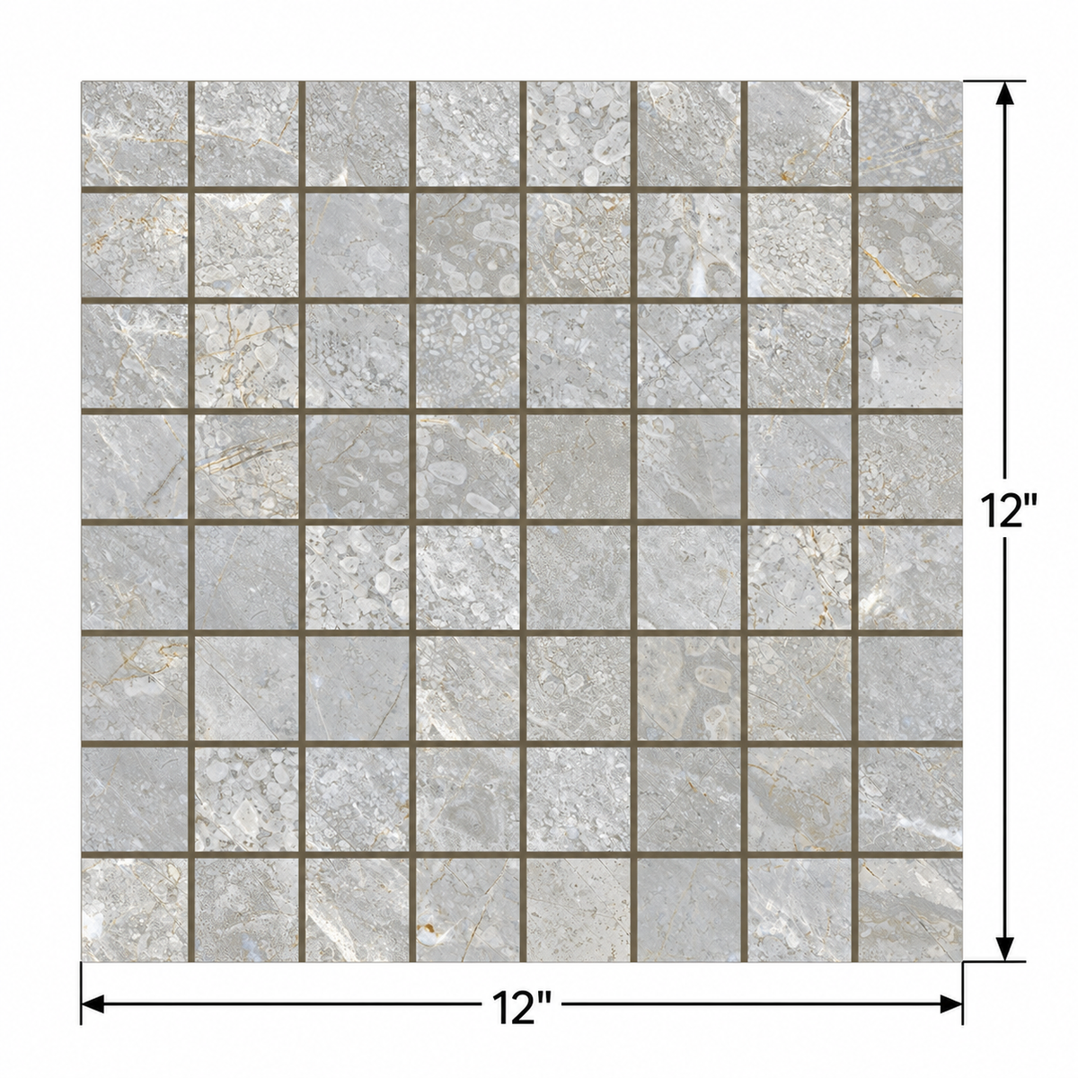 Nature | 1.4"x1.4" Porcelain Stone Look Mosaic Tile