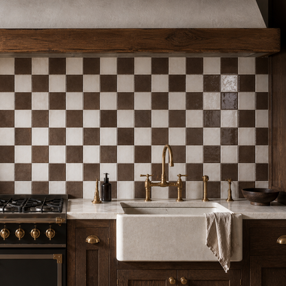 Bohemian Checker | 4"x4" Porcelain Checkerboard Wall Tile