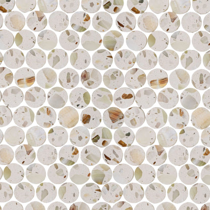 Terrazzo Living | 2" Penny Terrazzo Mosaic Floor & Wall Tile