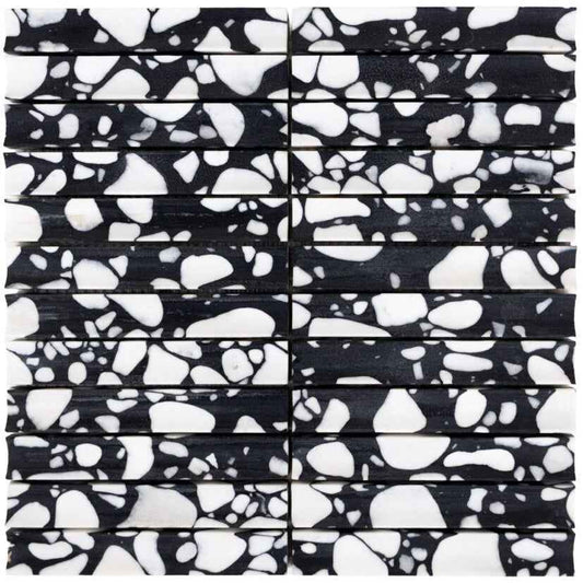 SS-TZRB16CCMS1P | Terrazzo Living 1"x6" (Domino Effect) - SAMPLE