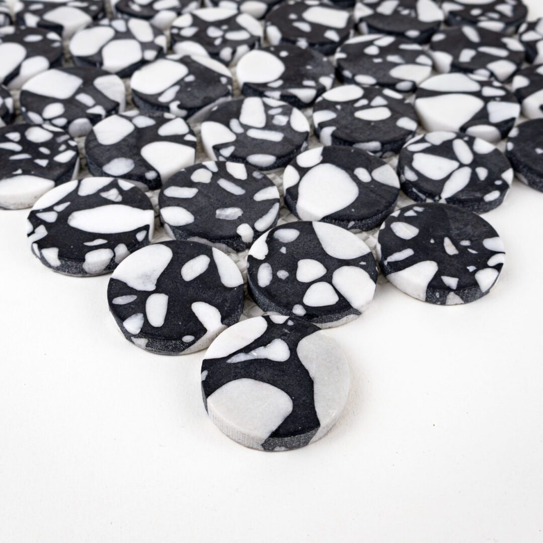 Terrazzo Living | 2" Penny Terrazzo Mosaic Floor & Wall Tile
