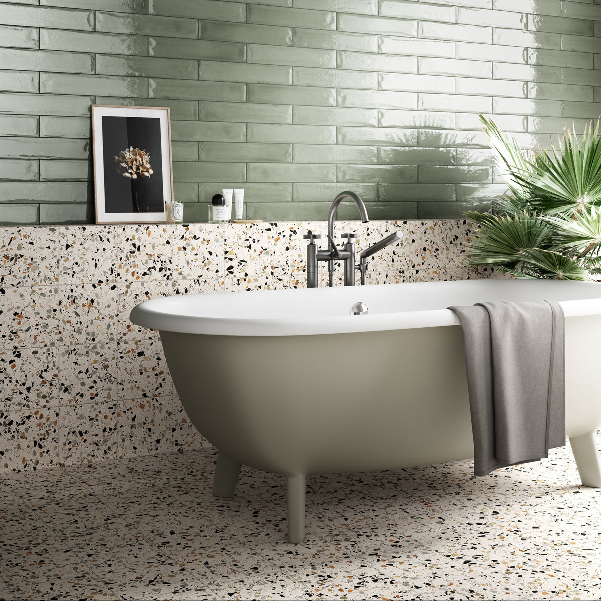 Fralisse | 8"x8" Ceramic Terrazzo Look Floor & Wall Tile