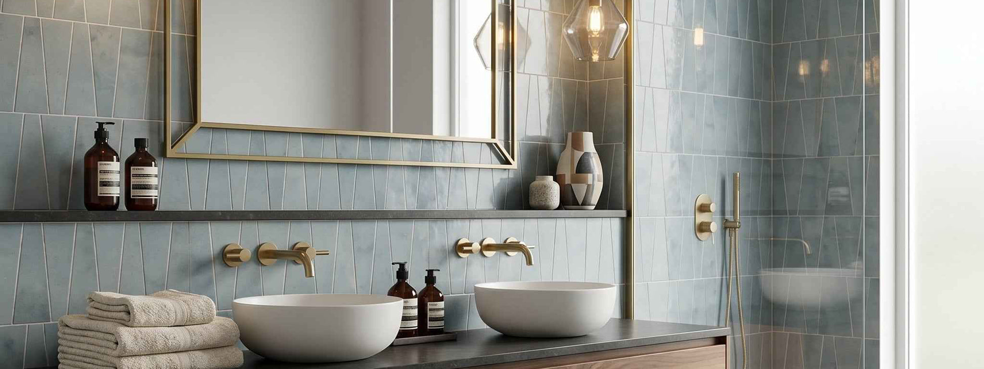 Atlas Zellige | 12"x12" Trapezoid Zellige Ceramic Mosaic Wall Tile