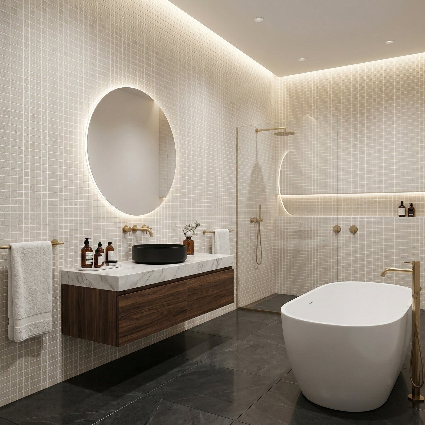 Thera | 1.5"x1.5" Porcelain Stone Look Mosaic Tile