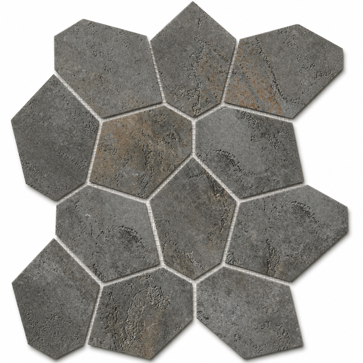 Bergen | 12"x12" Porcelain Leaves Mosaic Tile