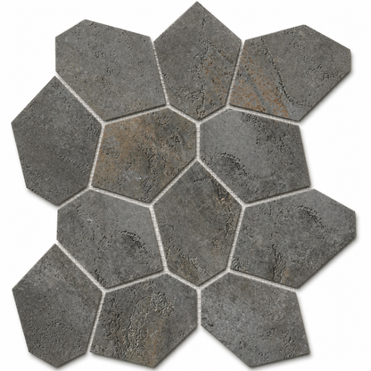 Bergen | 12"x12" Porcelain Leaves Mosaic Tile