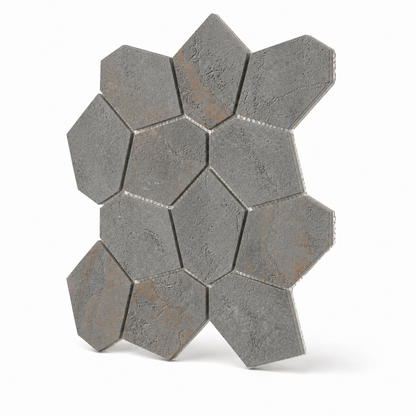 Bergen | 12"x12" Porcelain Leaves Mosaic Tile