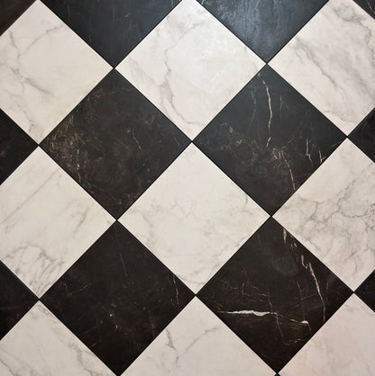 Palazzo Checkerboard | 12" x 12" Porcelain Marble Look Floor & Wall Tile