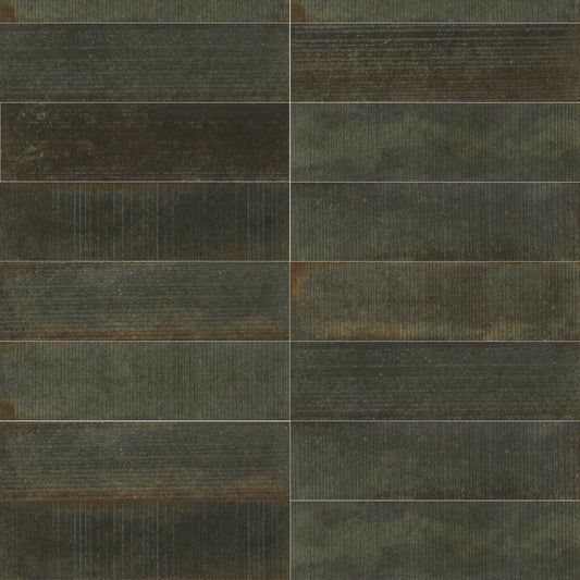 Artifact Reactive | 2.5"x9" Handmade-Look Porcelain Deco Wall Tile