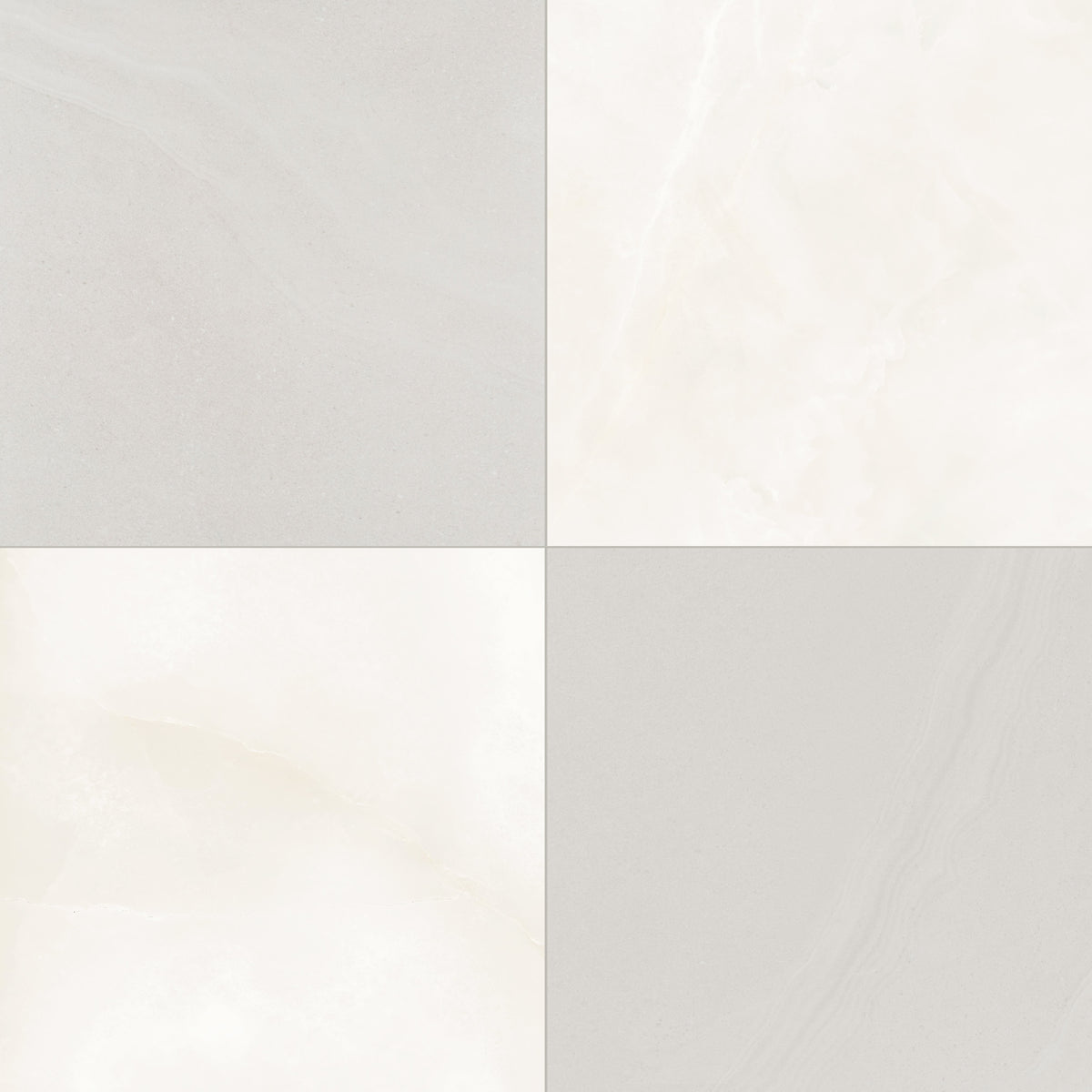 Precious Checkerboard | 24"x24" Marble Look Floor & Wall Tile