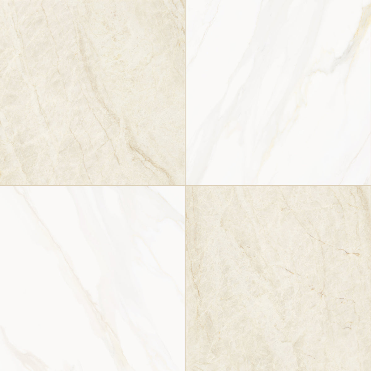 Precious Checkerboard | 24"x24" Marble Look Floor & Wall Tile