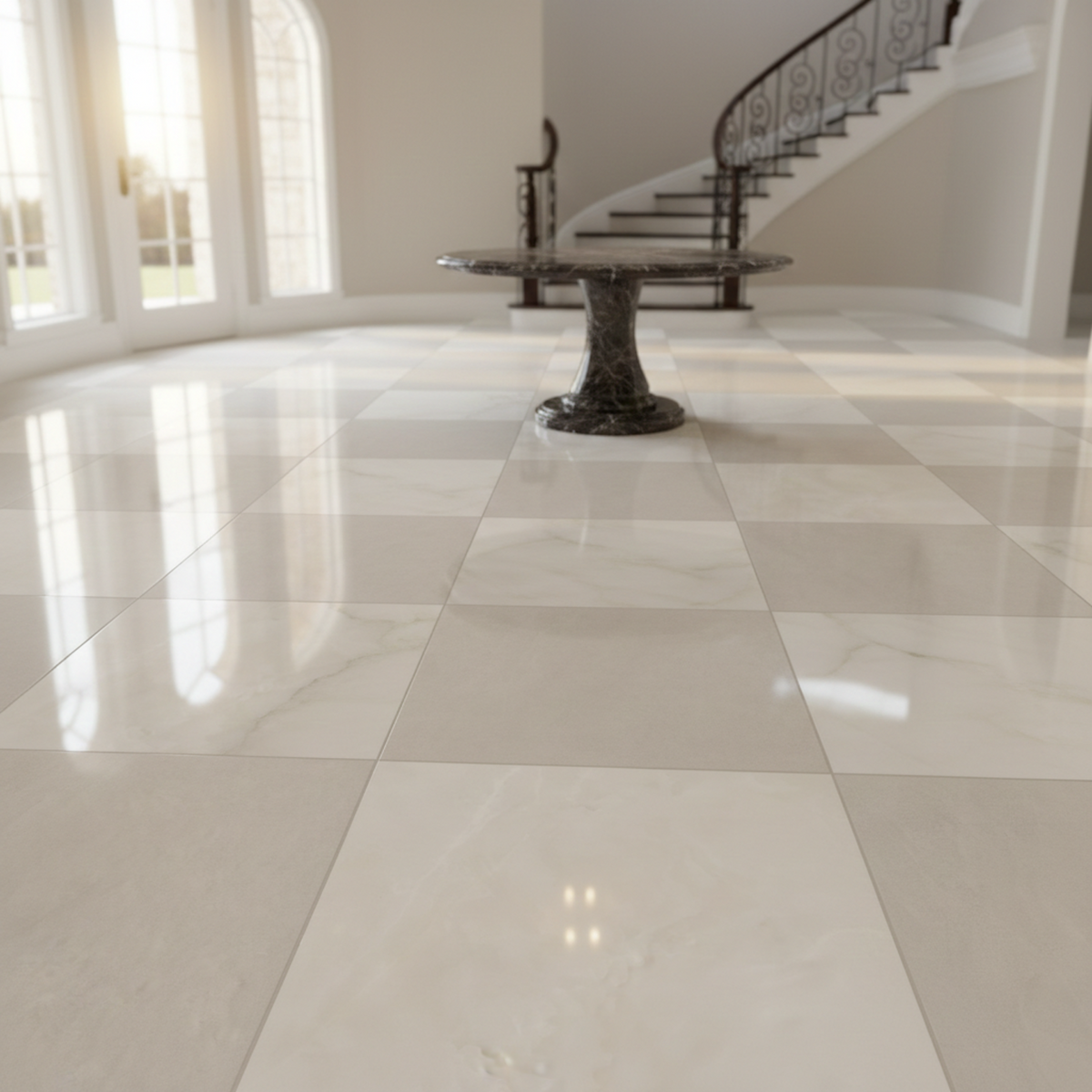 Precious Checkerboard | 24"x24" Marble Look Floor & Wall Tile