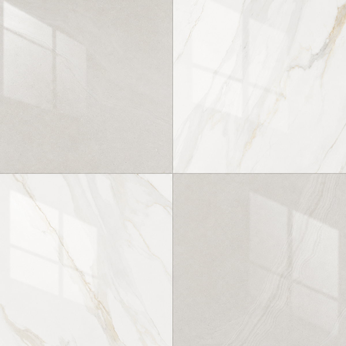 Precious Checkerboard | 24"x24" Marble Look Floor & Wall Tile