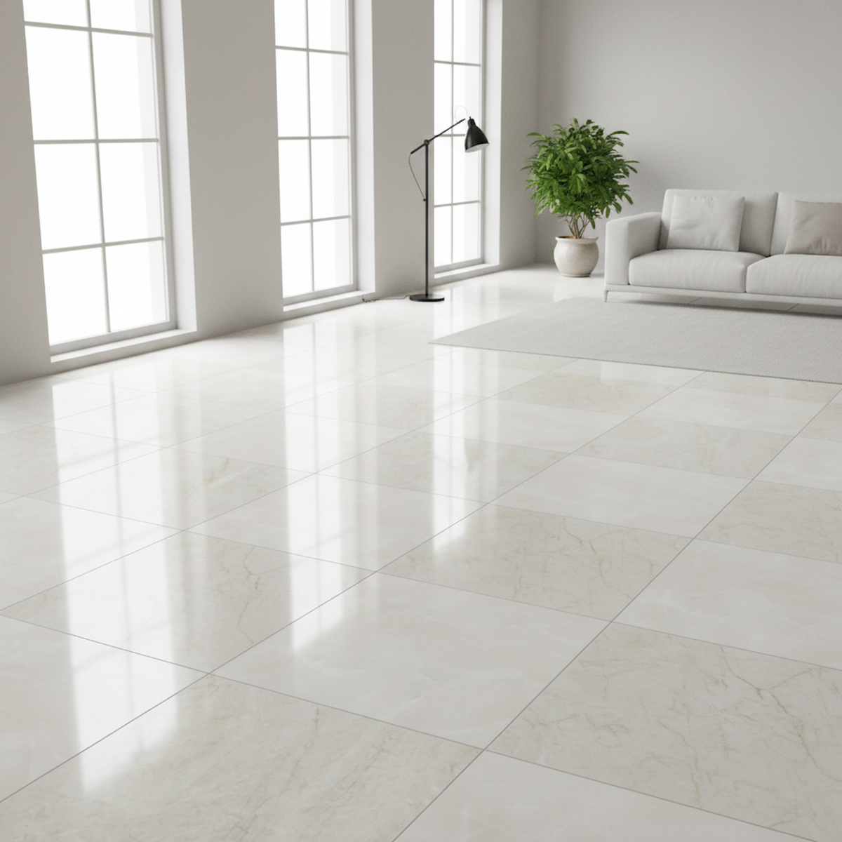 Precious Checkerboard | 24"x24" Marble Look Floor & Wall Tile
