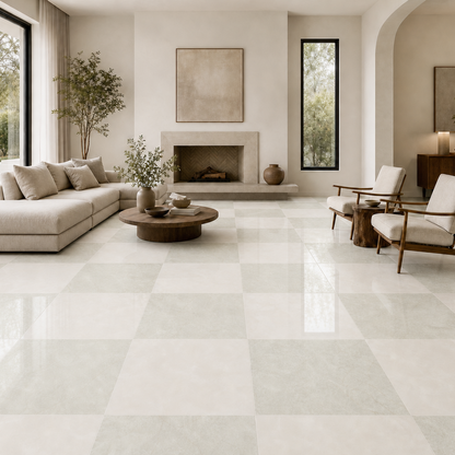 Precious Checkerboard | 24"x24" Marble Look Floor & Wall Tile
