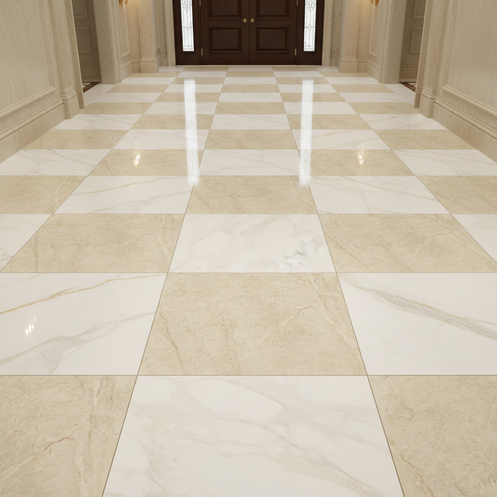 Precious Checkerboard | 24"x24" Marble Look Floor & Wall Tile