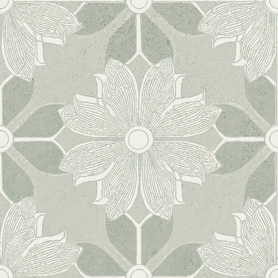 Flora Moda | 6"x6" Serena Porcelain Encaustic Look Floor & Wall Tile