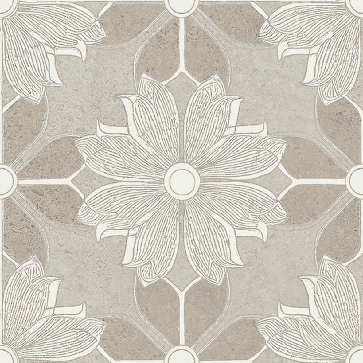 Flora Moda | 6"x6" Serena Porcelain Encaustic Look Floor & Wall Tile