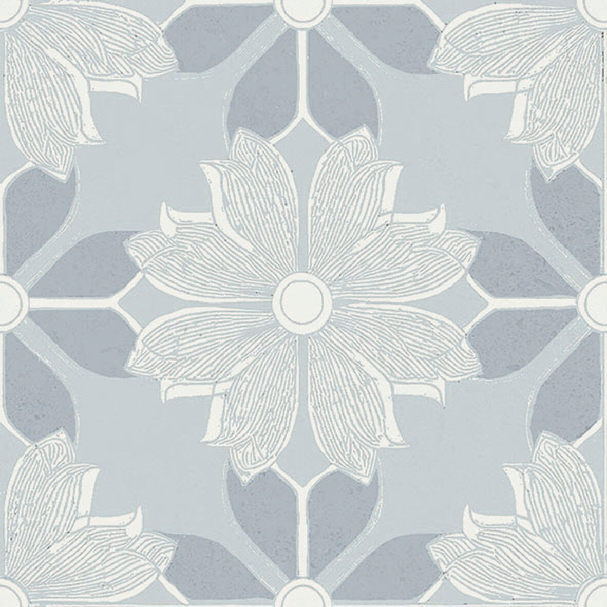 Flora Moda | 6"x6" Serena Porcelain Encaustic Look Floor & Wall Tile