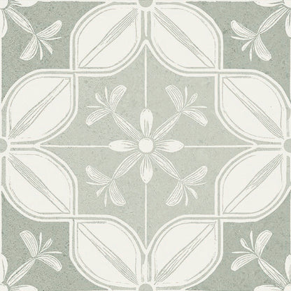 Flora Moda | 6"x6" Senda Porcelain Encaustic Look Floor & Wall Tile