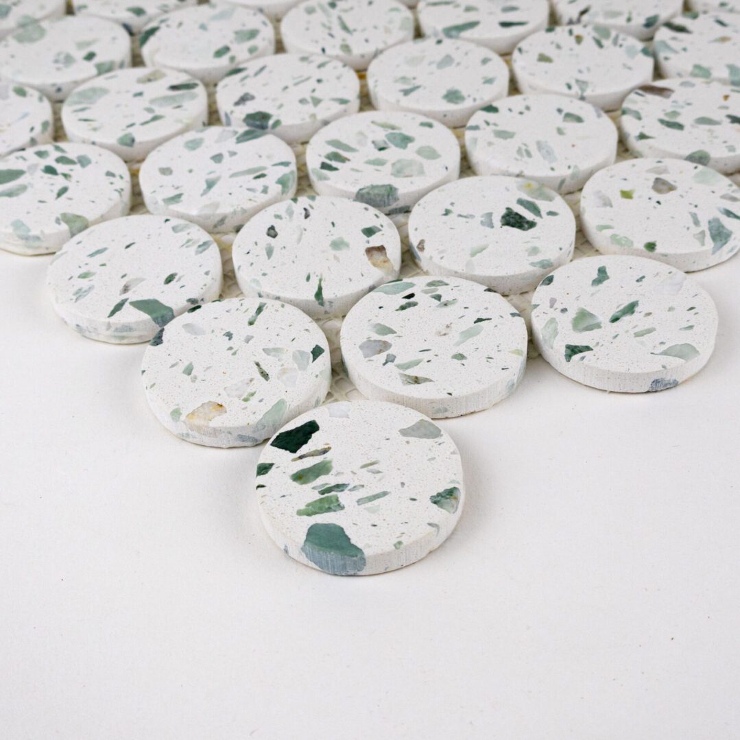 Terrazzo Living | 2" Penny Terrazzo Mosaic Floor & Wall Tile