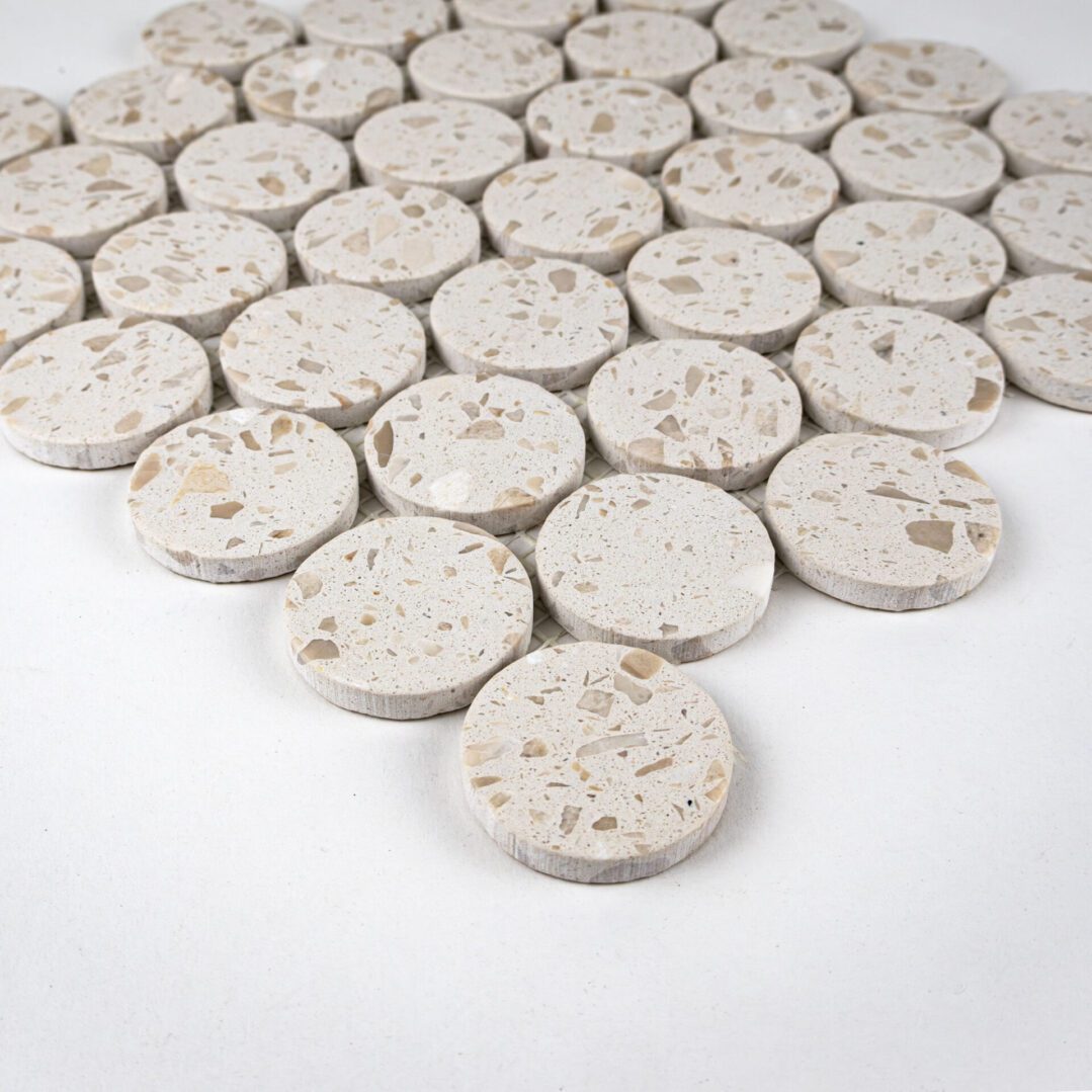 Terrazzo Living | 2" Penny Terrazzo Mosaic Floor & Wall Tile
