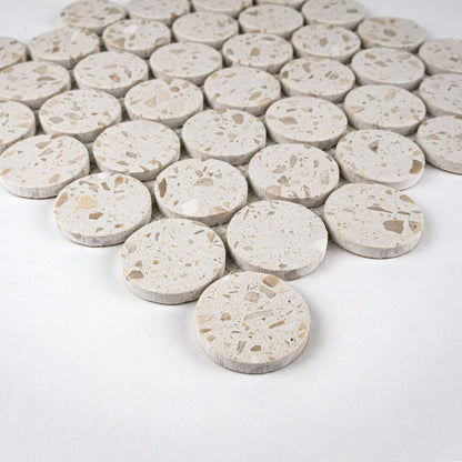 Terrazzo Living | 2" Penny Terrazzo Mosaic Floor & Wall Tile