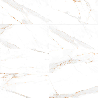 Regal Carrara Gold | 12"x24" Porcelain Marble Look Floor & Wall Tile