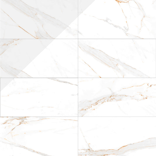 Regal Carrara Gold | 12"x24" Porcelain Marble Look Floor & Wall Tile