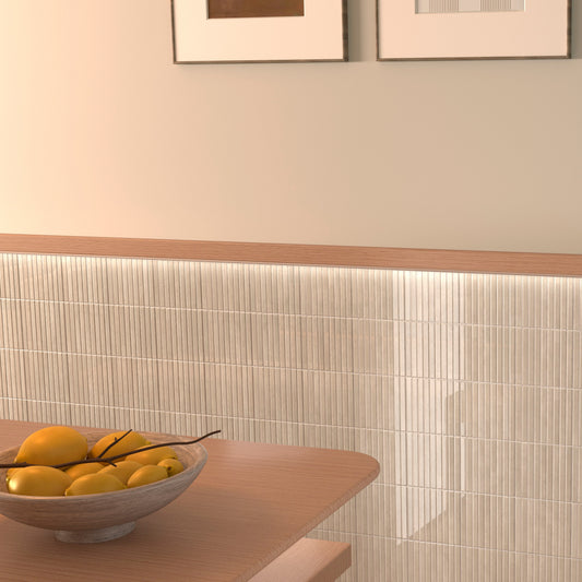 Kit Kat | 6"x6" Porcelain Fluted Wall Tile