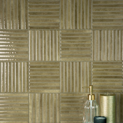 Kit Kat | 6"x6" Porcelain Fluted Wall Tile