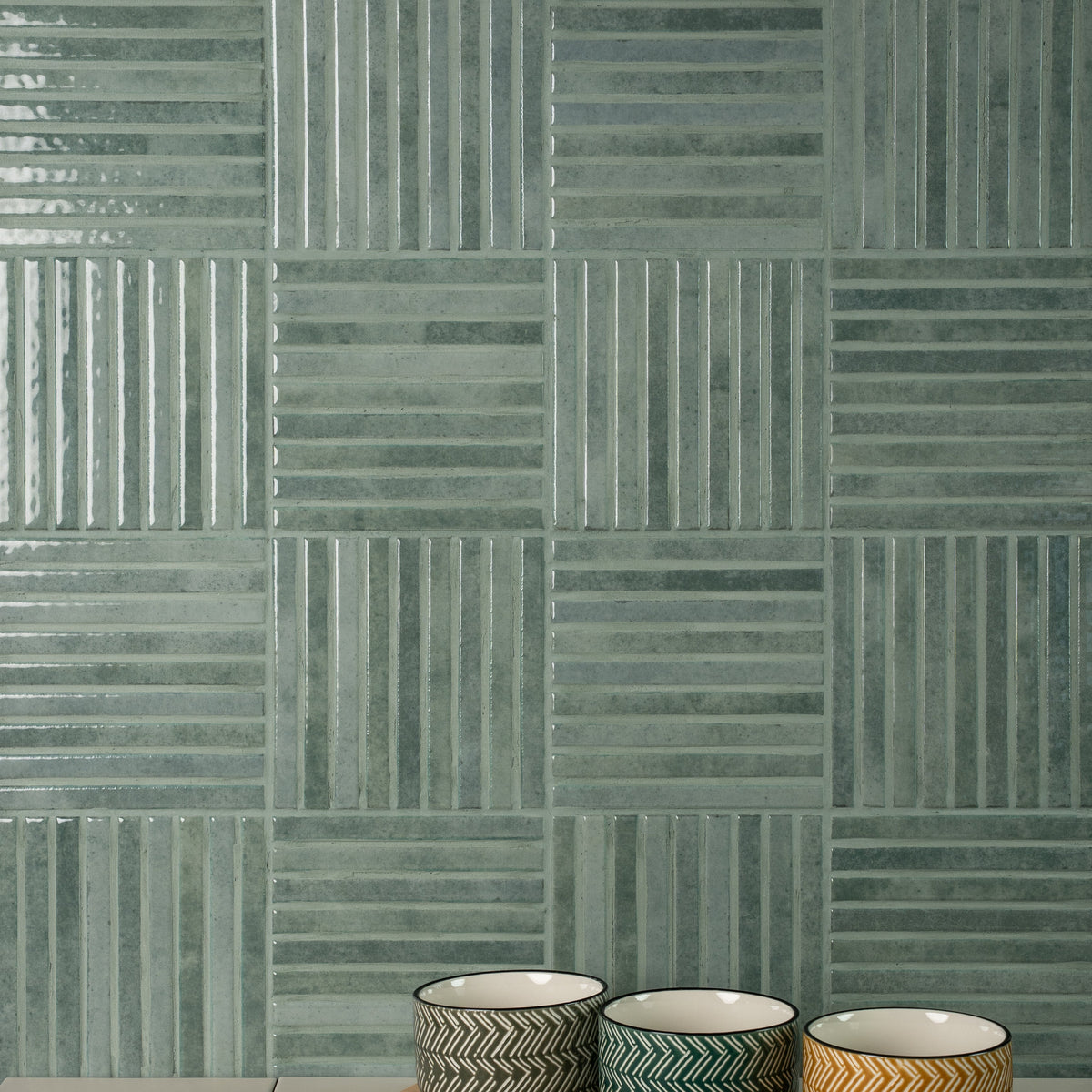 Kit Kat | 6"x6" Porcelain Fluted Wall Tile