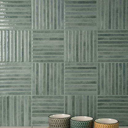Kit Kat | 6"x6" Porcelain Fluted Wall Tile