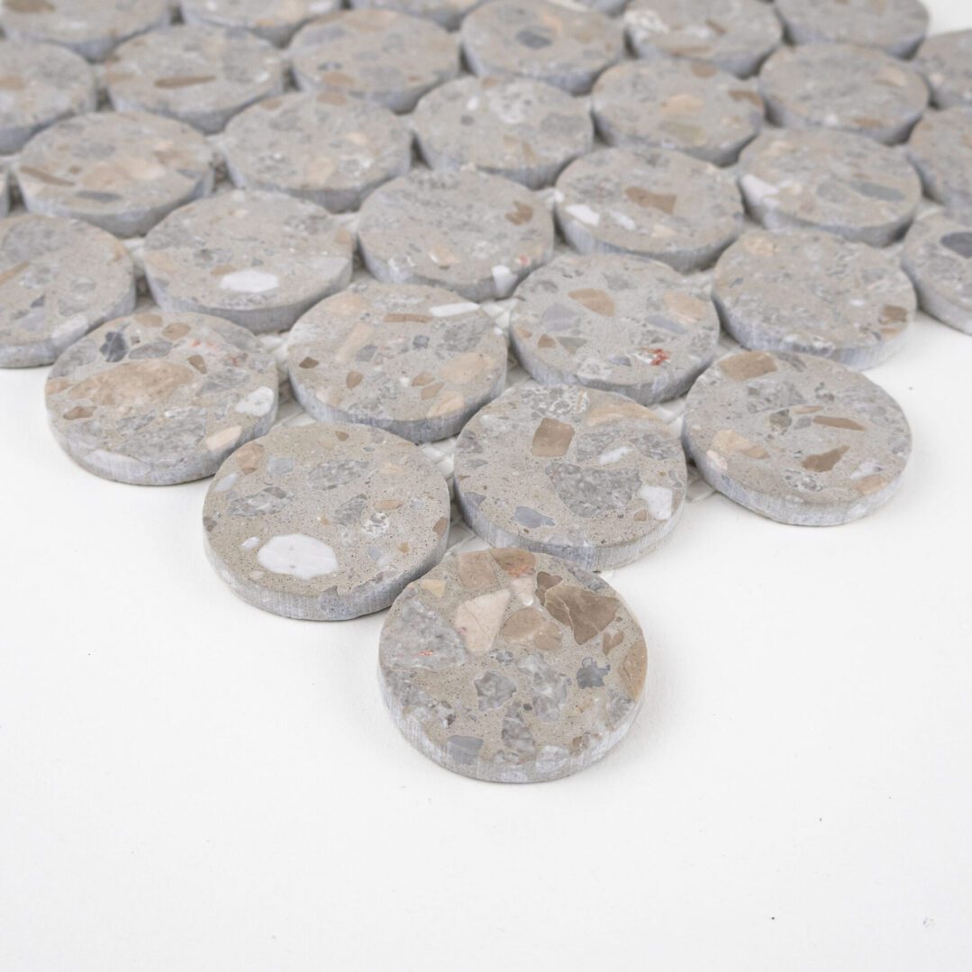 Terrazzo Living | 2" Penny Terrazzo Mosaic Floor & Wall Tile