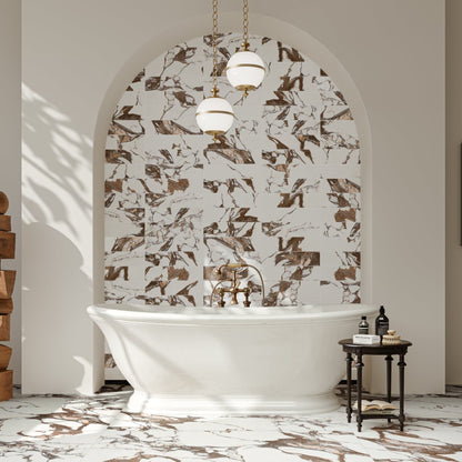 Marmi de Rosso | 12"x24" Marble Look Porcelain Floor & Wall Tile