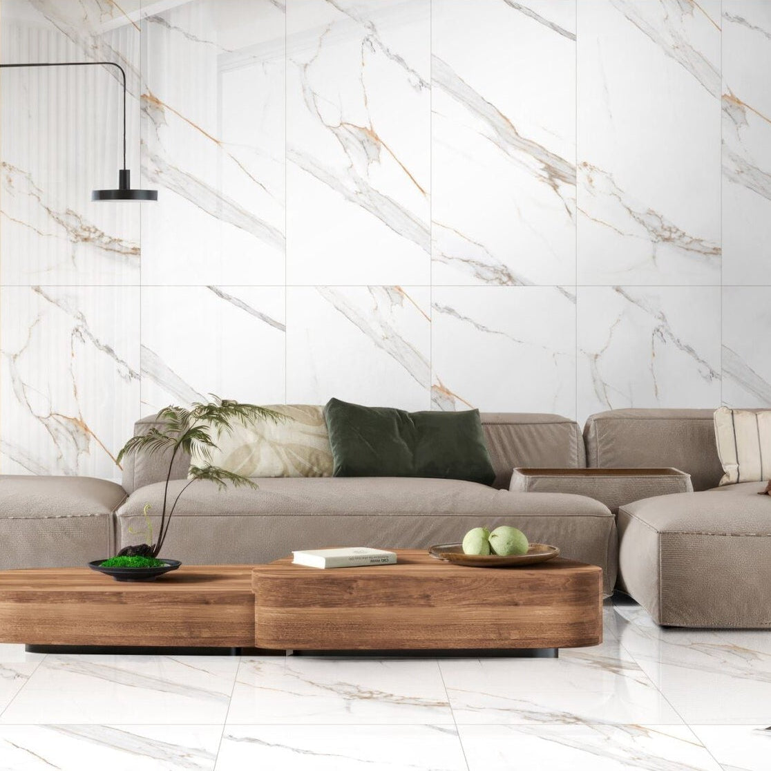 Regal Carrara Gold | 12"x24" Porcelain Marble Look Floor & Wall Tile