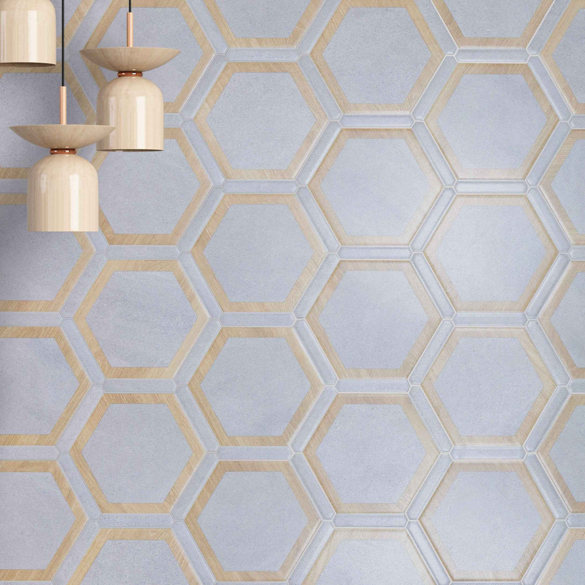 Via Antica | Gris 9"x10" Porcelain Hexagon Wall & Floor Tile