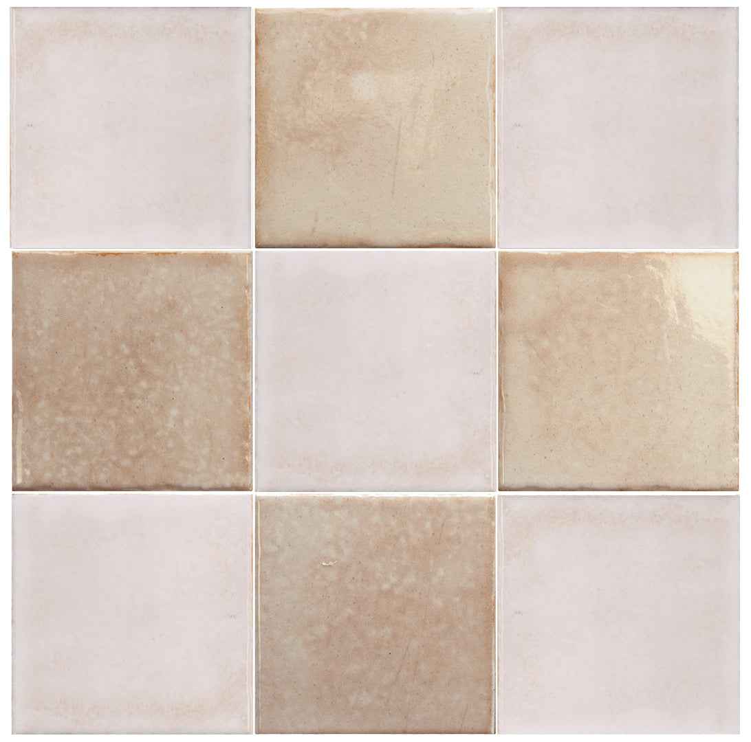SS-32330-32331 | Bohemian Checker 4"x4" (Peachy Beachy/Warm Cotton) - SAMPLE