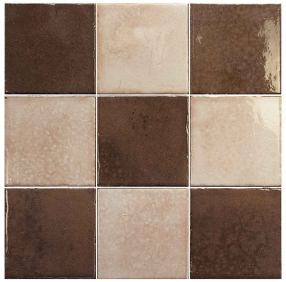 SS-32330-32333 | Bohemian Checker 4"x4" (Peachy Beachy/Coffee Quartz) - SAMPLE