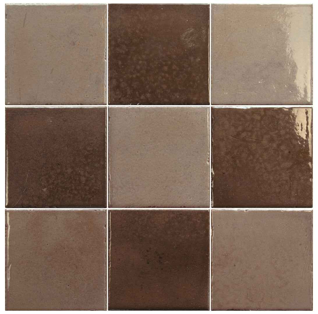 SS-32332-32333 | Bohemian Checker 4"x4" (Mink/Coffee Quartz) - SAMPLE