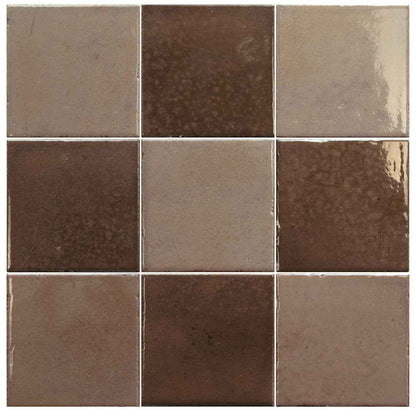 SS-32332-32333 | Bohemian Checker 4"x4" (Mink/Coffee Quartz) - SAMPLE