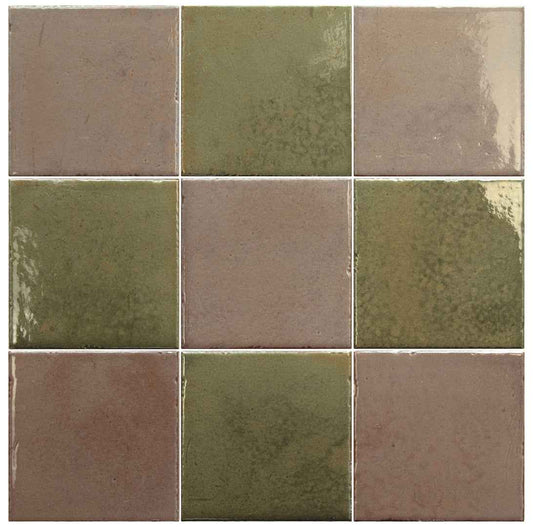 Bohemian Checker | 4"x4" Porcelain Checkerboard Wall Tile