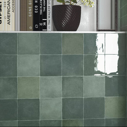 Moos Zellige | 5"x5" Ceramic Zellige Wall Tile