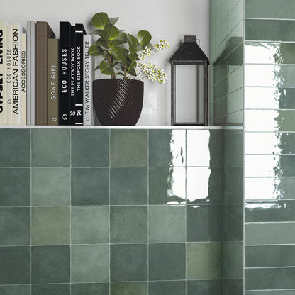 Moos Zellige | 5"x5" Ceramic Zellige Wall Tile