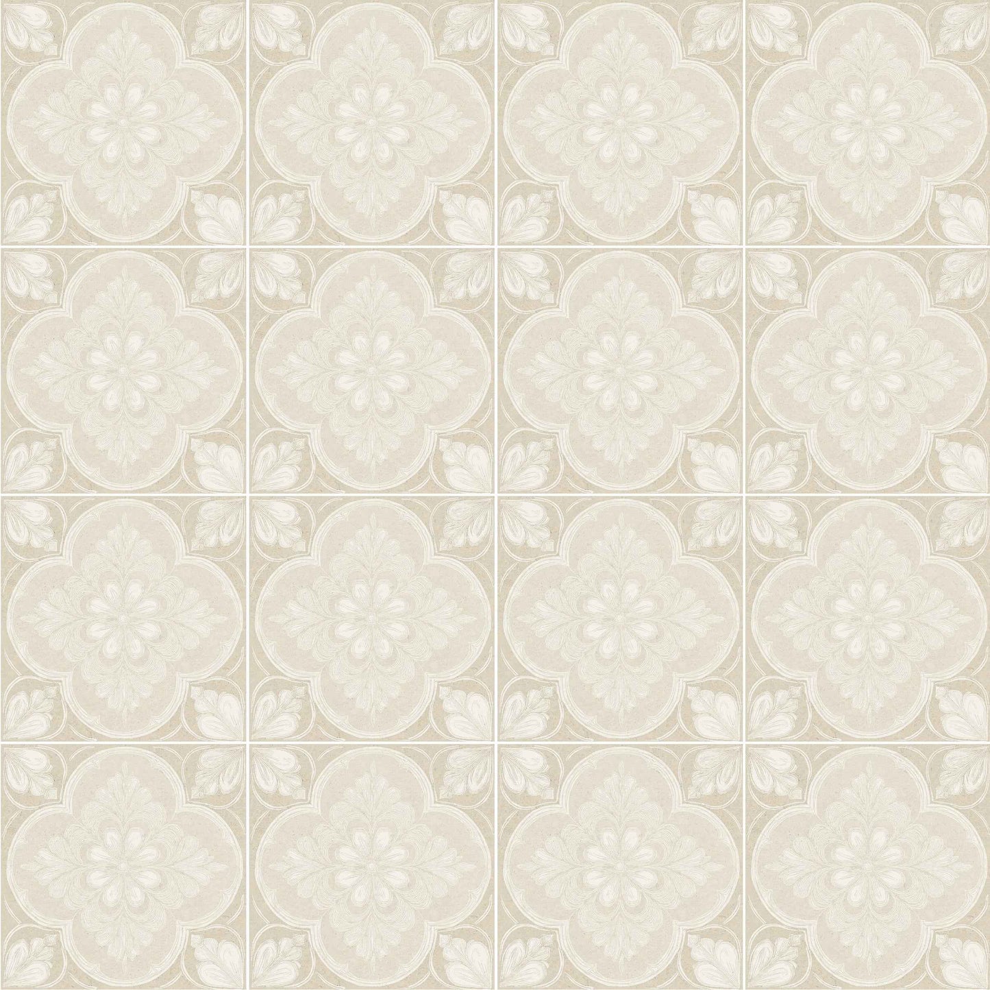 Flora Moda | 6"x6" Siena Porcelain Encaustic Look Floor & Wall Tile