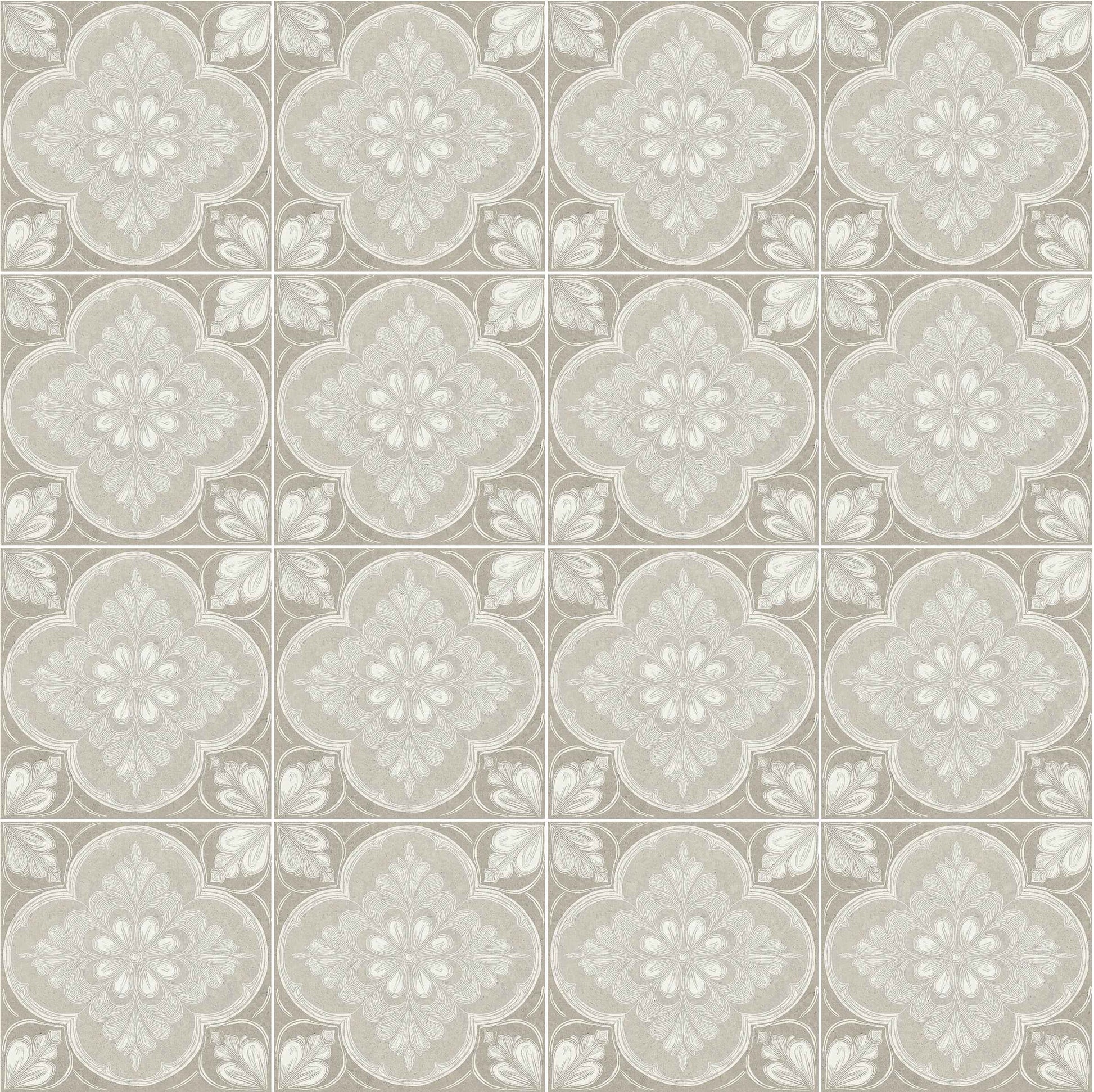 Flora Moda | 6"x6" Siena Porcelain Encaustic Look Floor & Wall Tile
