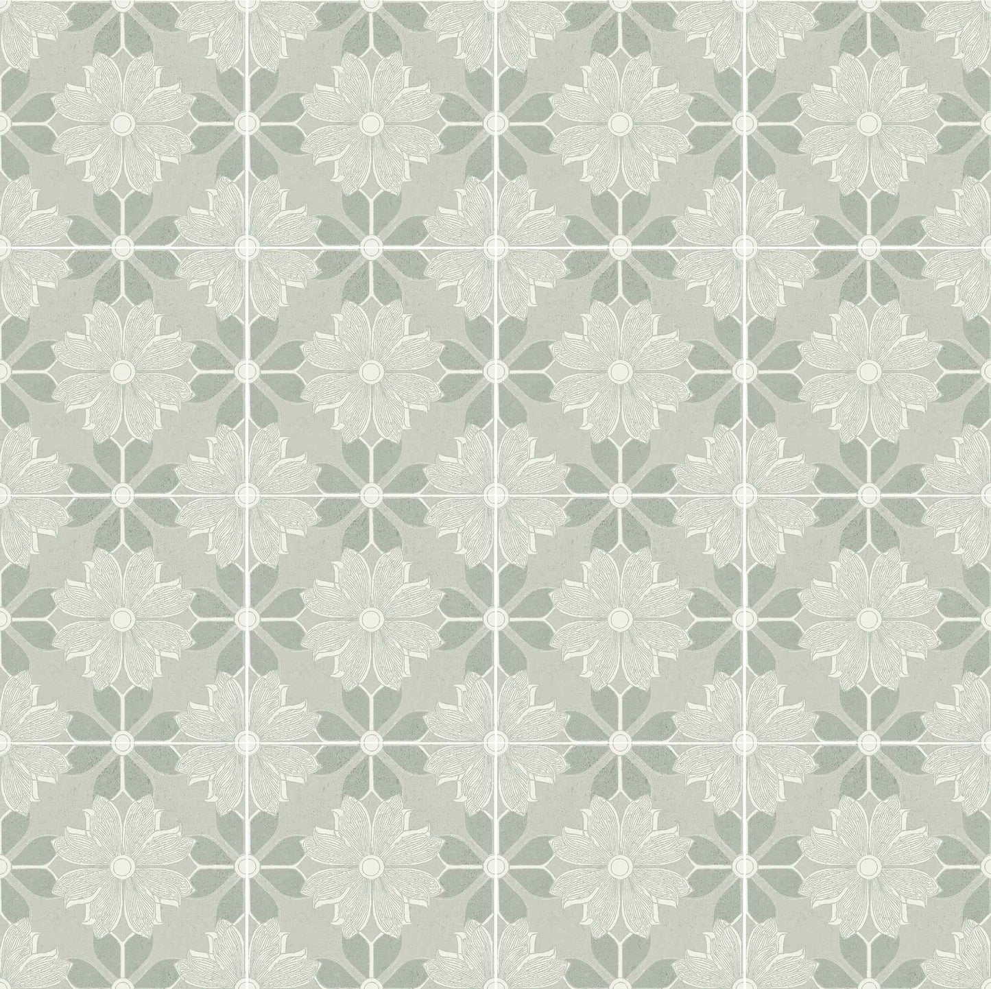 Flora Moda | 6"x6" Serena Porcelain Encaustic Look Floor & Wall Tile